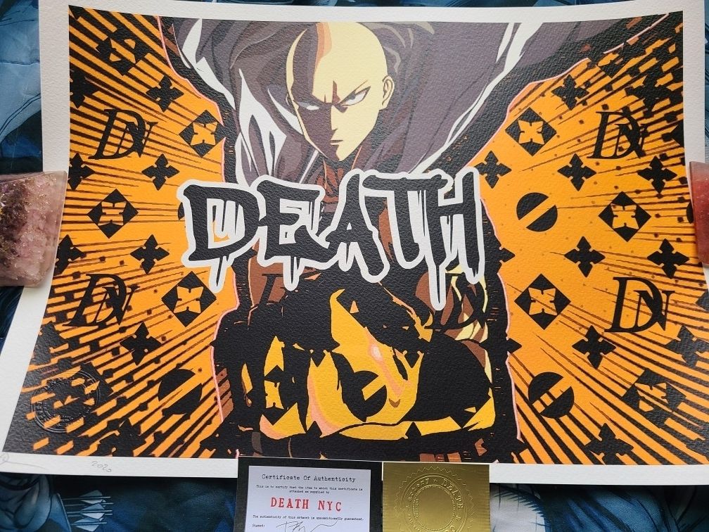 DEATH NYC BC672 サイン、ナンバー、COAあり DEATH NYC BC672 サイン、ナンバー、COAあり Death NYC Framed Pop Art