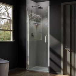 2046 Pivot Frameless Shower Door with Clear Glass