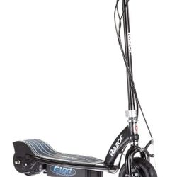 Razor E100 Glow Electric Scooter for Kids Age 8 and Up, LED Blue Light-Up Deck, 8" Air-filled Front Tire, Up to 40 min Continuous Ride Time.