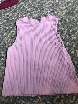 Pink ribbed crop top