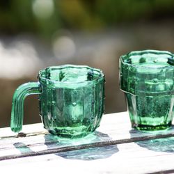 Cactus Glasses Set of 6 Stackable Drinkware Drinking Glass Cups