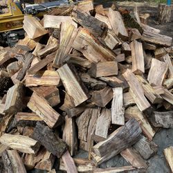 semi seasoned oak and fir firewood 