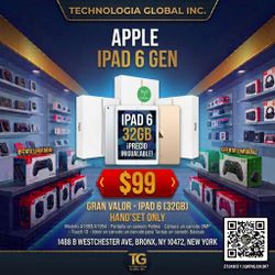 Ipad 6 32gb hand'set only