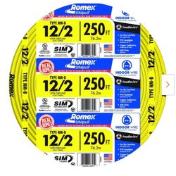 12/2 Romex 250ft New