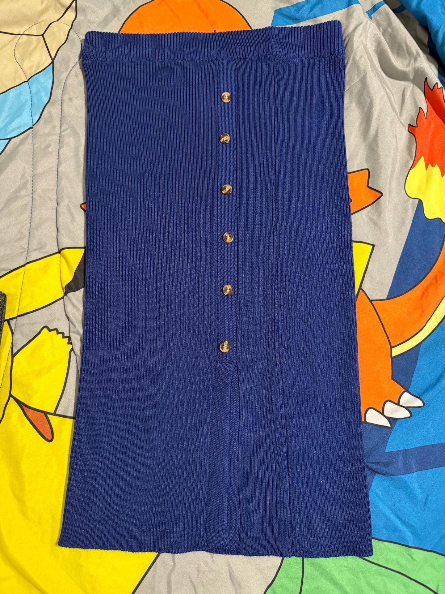 Royal blue woman’s skirt from fashion nova