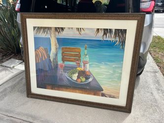 Framed artwork print "By The Seaside" by Kiki Davis