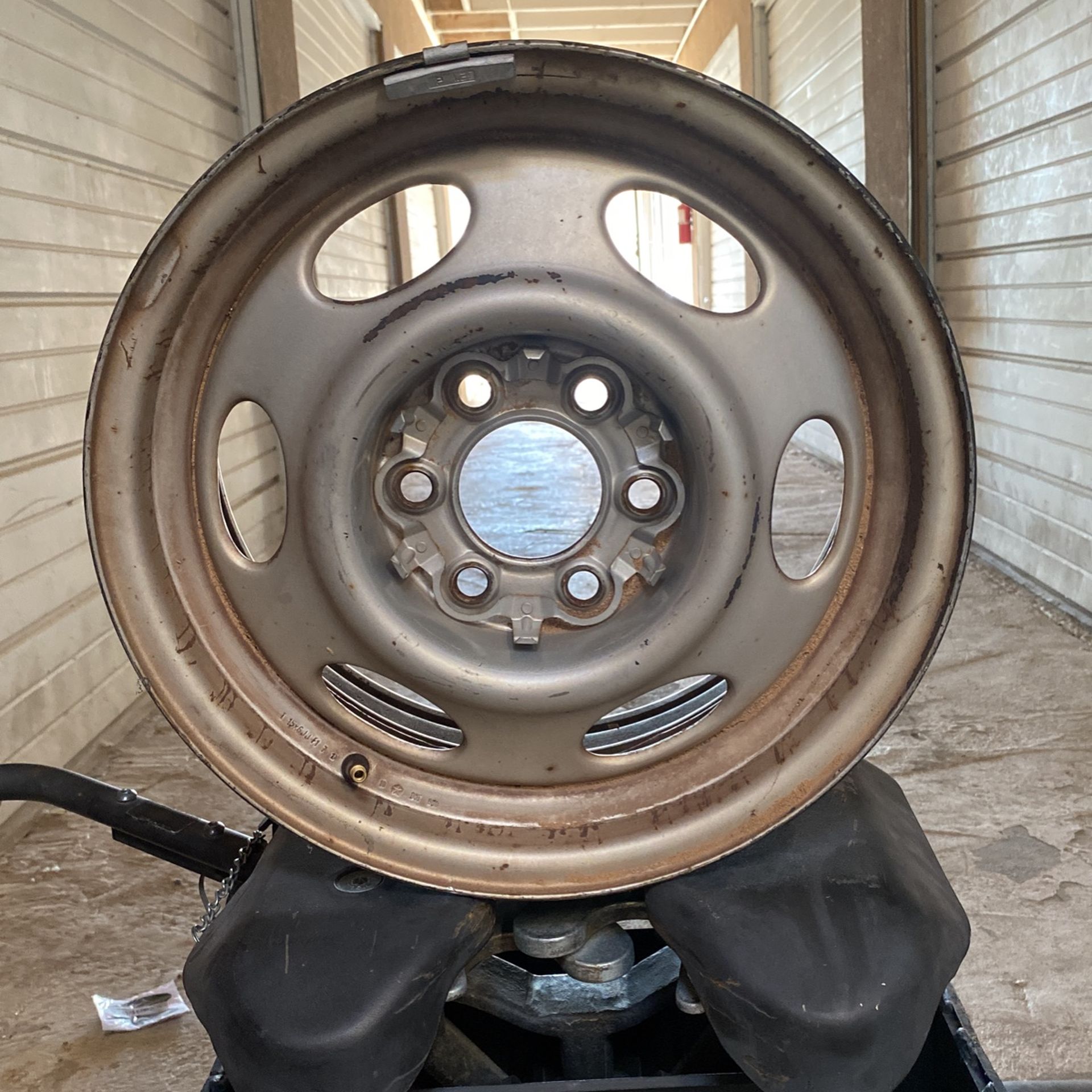 1(contact info removed) dodge dakota 15x6 steel oval spoke 6 lug rim oem