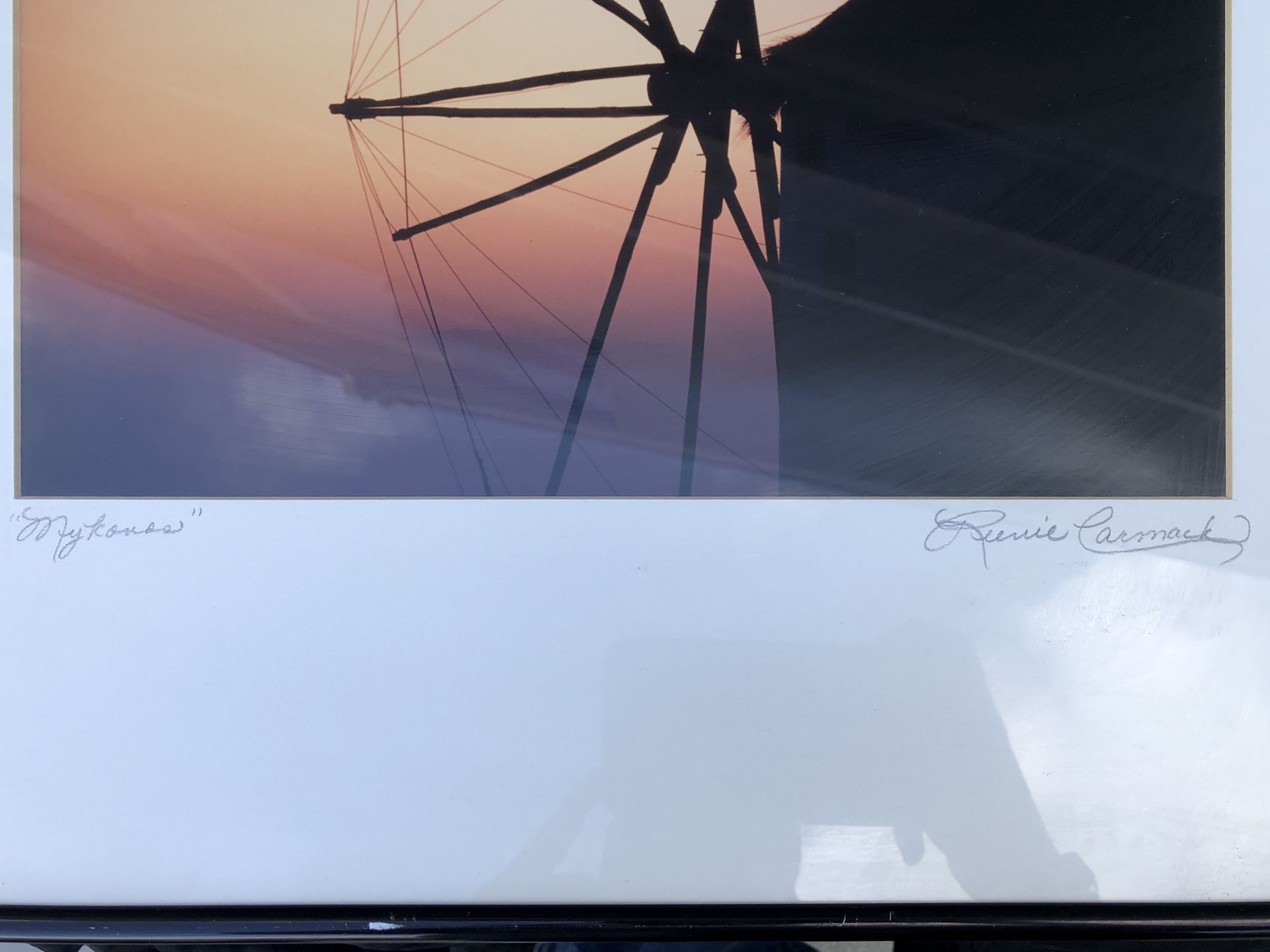 Two original photo art pieces signed by artist
