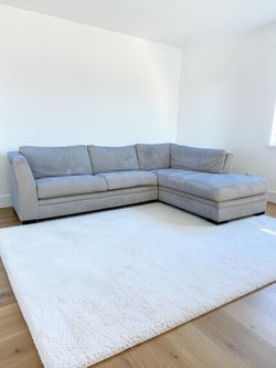 🚚DELIVERY- Large Beige Sectional Sofa