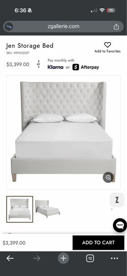 King Bed - Elegant bed Z Gallerie Jen Bed