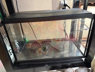 10 gallon aquarium with lid and light