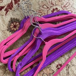 14 Purple and Pink Velvet Hangers