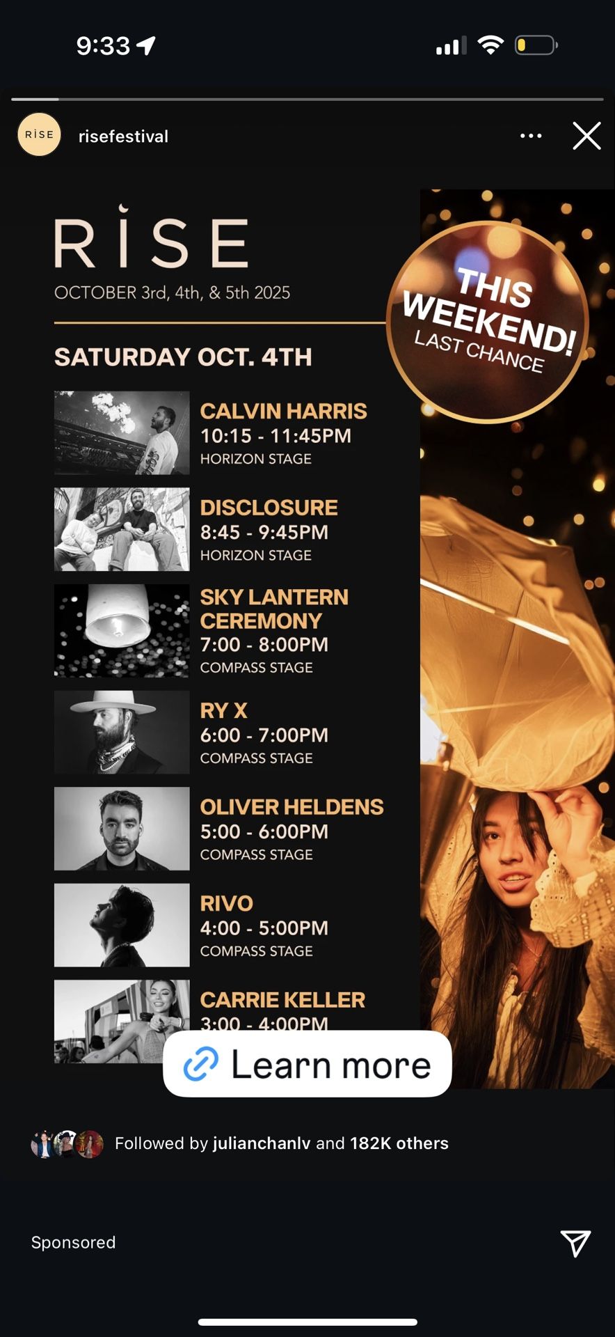 4 PLATINUM rise Festival Passes Saturday