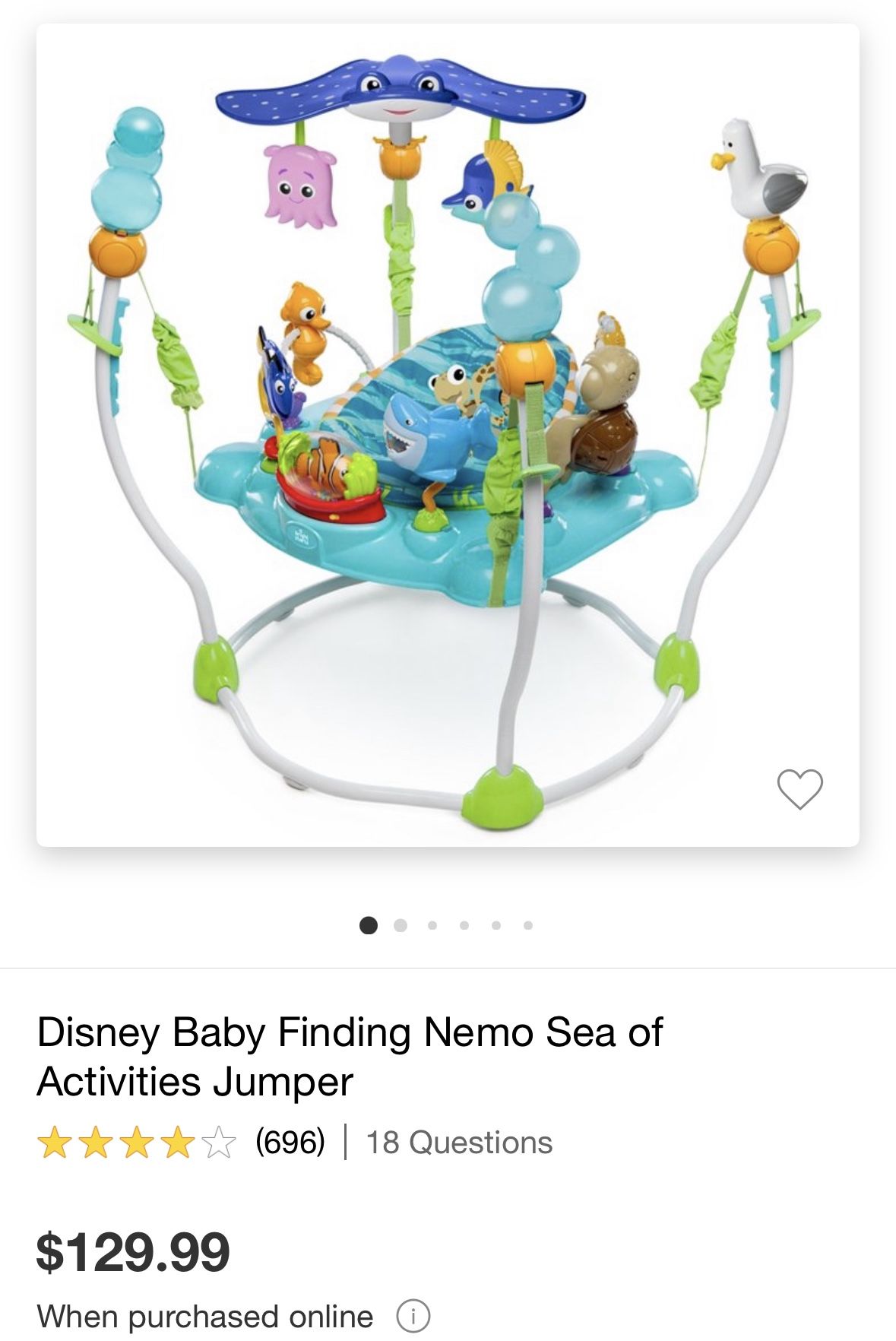 Disney Baby Finding Nemo Sea Of Activities Jumper