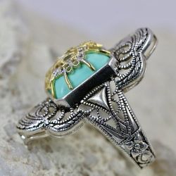 Men made Turquoise Unisex Ring Sizes:5,6,7,8,9,10,11,12