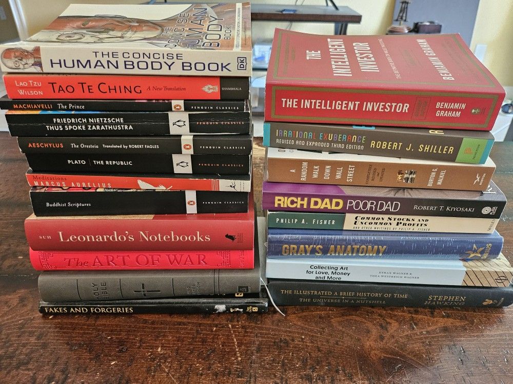 Collection Of 20 Great Books - Investing, Classics, Philosophy, Anatomy, Etc...