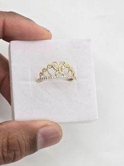 10kt Real Gold Butterfly Crown Ring for Women