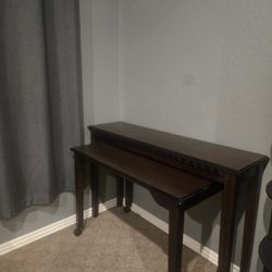 Stationary HIGH-GRADE Wood Desk Set, 57IN