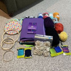 Crafting, felt and crocheting supplies