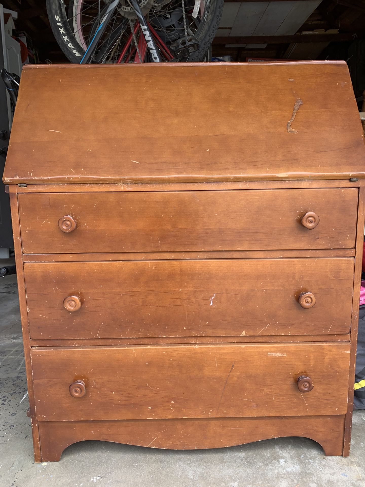 Vintage Secretary Desk - Wood