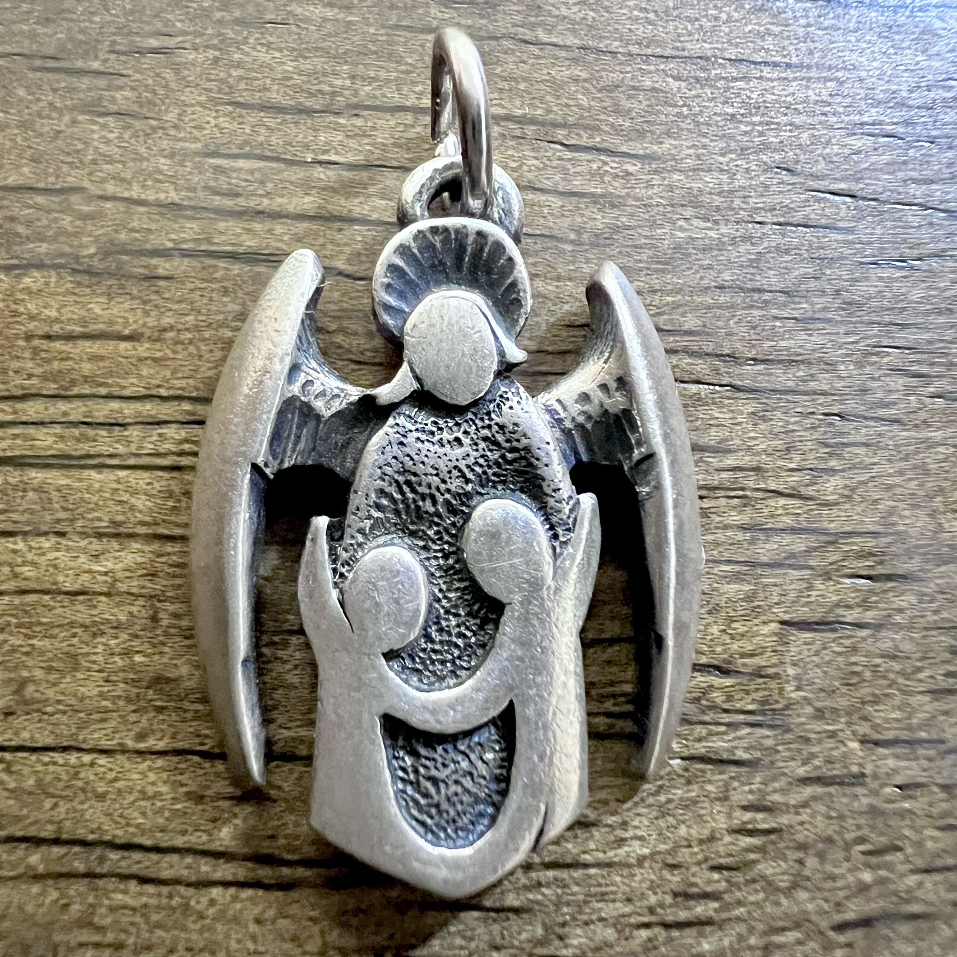 James Avery Retired Guardian Angel Charm Pendant Sterling Silver JA 925