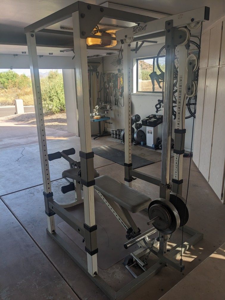 Tuff Stuff Power Rack With Accessories for Sale in Mesa AZ OfferUp