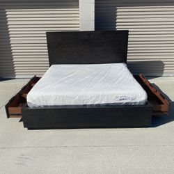 King Bed Frame With Mattress 