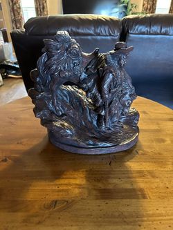 Bronze-Finish Western Figurine Sculpture