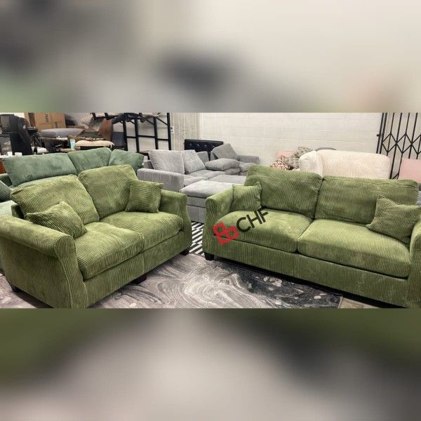 Living Room 2 Pc Sofa And Loveseat Set 