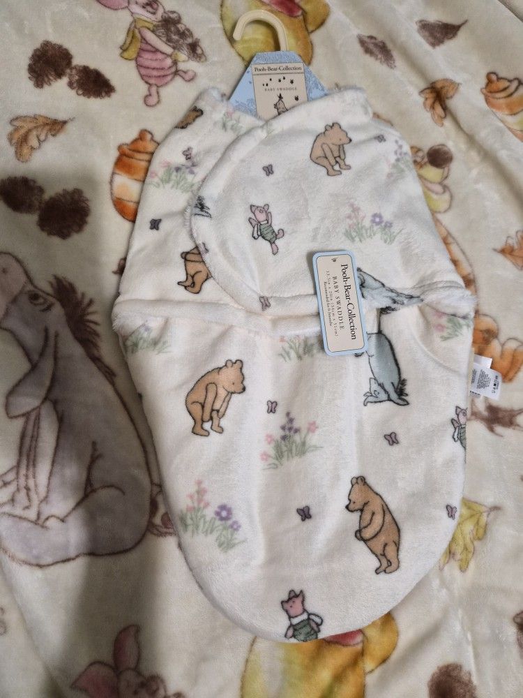 Winnie The Pooh And Eeyore Baby Swaddle - New