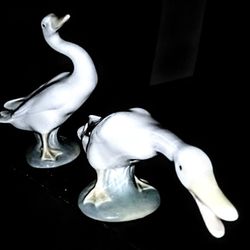 NHO Lladro Daisa Handcrafted In Spain Geese Figurines 