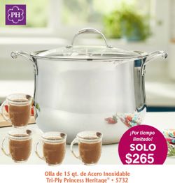 15 qt olla y tasas
