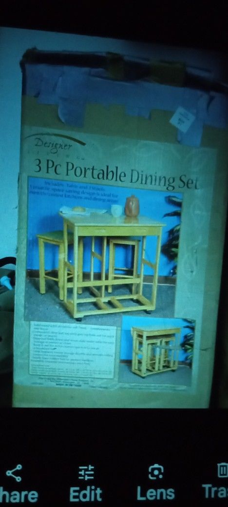 Three Piece Portable Dining Set