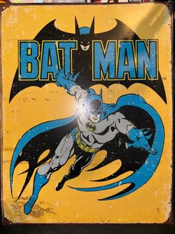 Retro Tin Batman sign