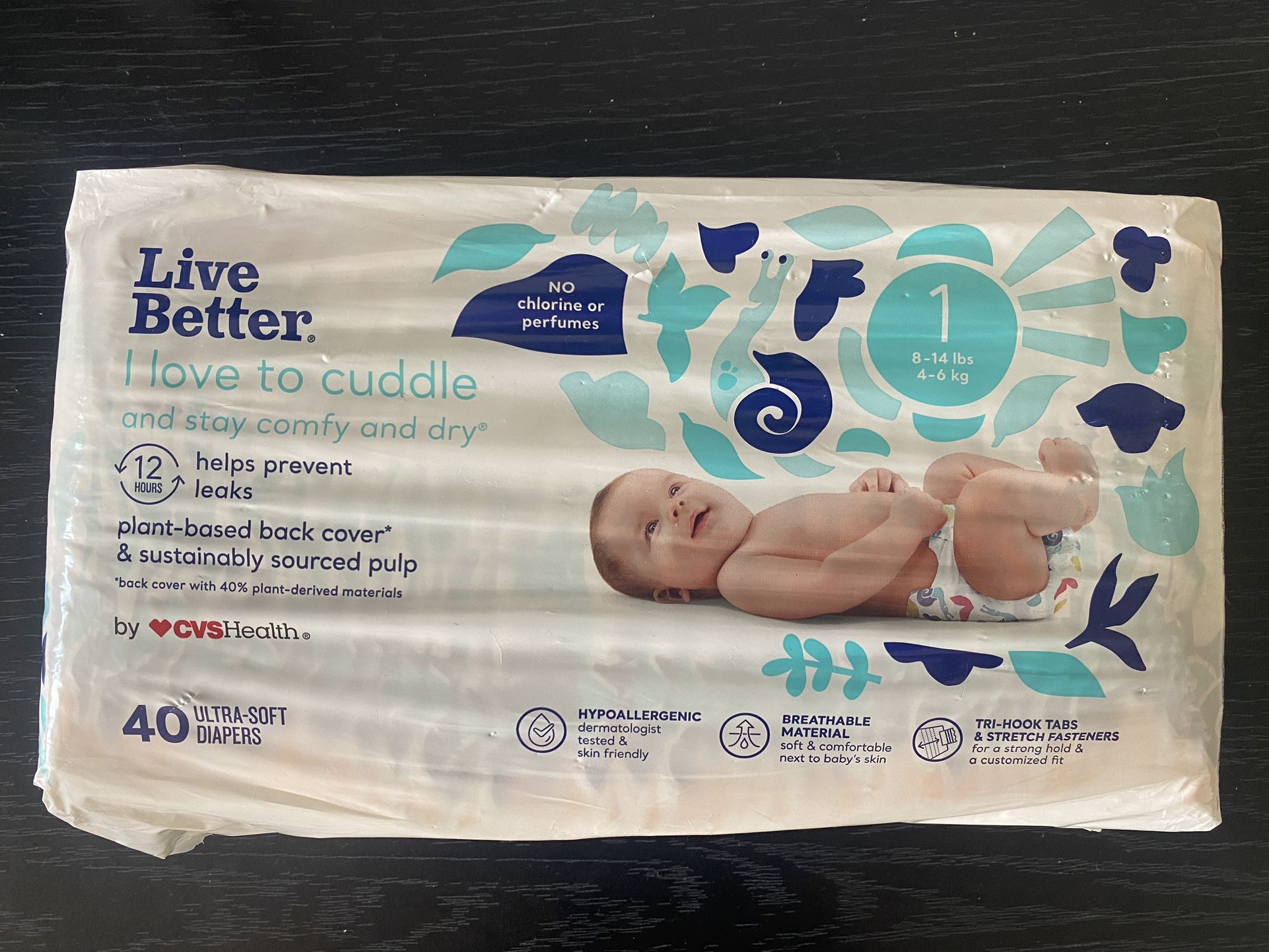 Live Better Size 1 Diapers • 40 Diapers 