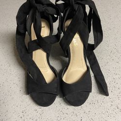 Lulus Black Heeled Sandals