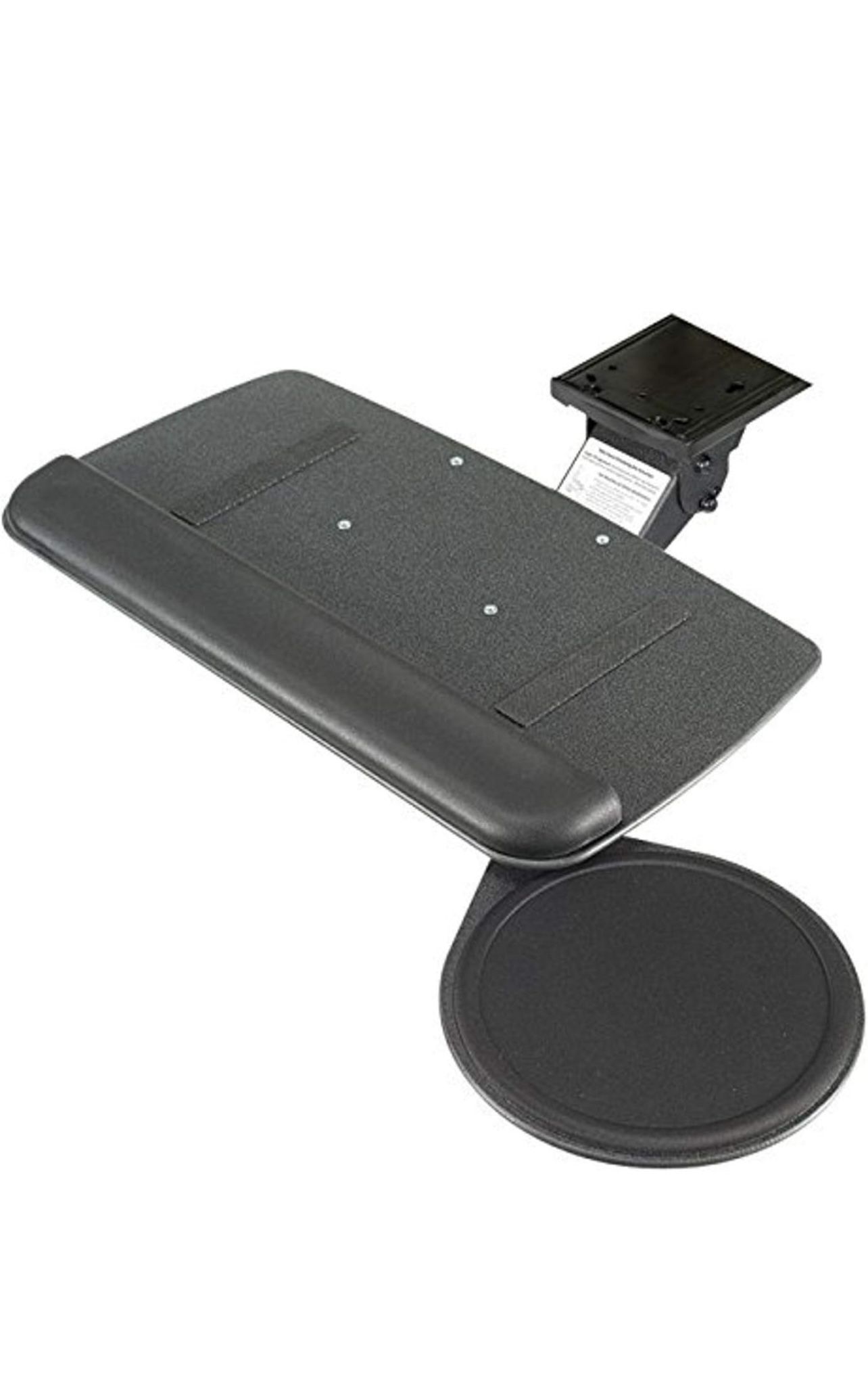 RightAngle Ergonomics Myriad Sit to Stand Keyboard Tray - Swivel Mouse Platform and Palm support