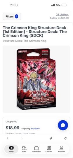 Yugioh TCG The Crimson King Structure Deck 1st Edition