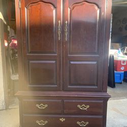 THOMASVILLE CHERRY OAK ARMOIRE 
