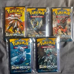 2017 Pokemon Sun & Moon Base Set Booster Pack Art Set
