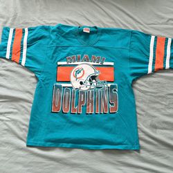 Vintage Miami Dolphins Shirt L  Team rated NFL Football jersey USA made