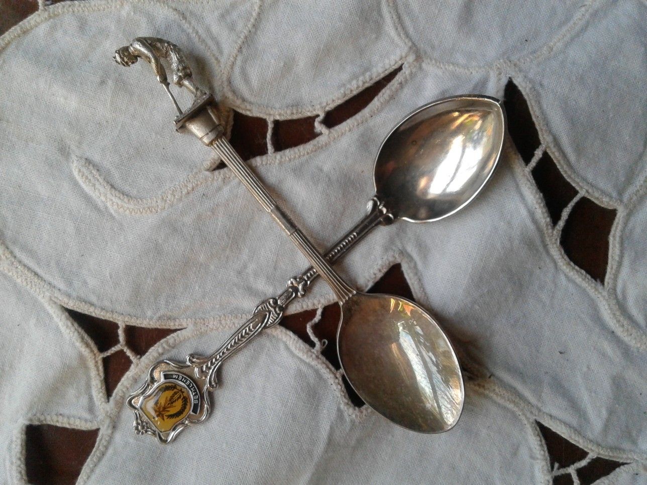 Small Silverplate Comemorative Spoons$15/Both