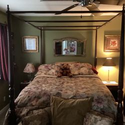 Queen Bedroom Set Dark Brown Wood