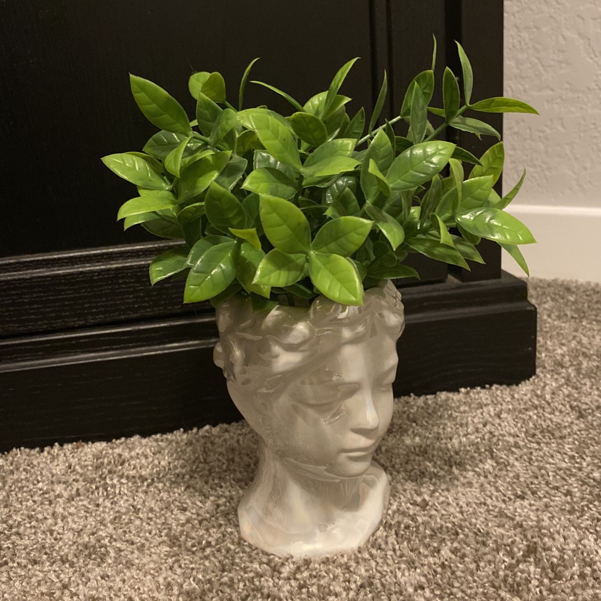 Woman Statue Plant Flower Vase 