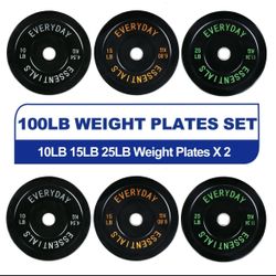 BalanceFrom Black Bumper Plate Set