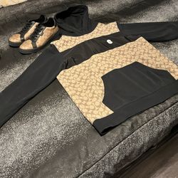 Men Coach XL Hoodie & Shoes 11.5