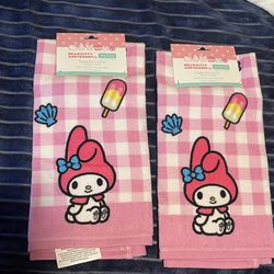 My Melody hand/kitchen towels
