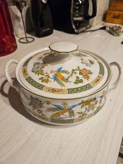 Sango "Jade Garden" Tureen, Hand Painted Italian Pitchers