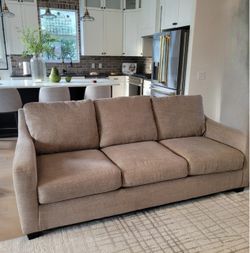 Title: Large 3-Seat Sofa / Couch – Excellent Condition – Neutral Taupe