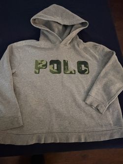 Polo Ralph Lauren Hoodie Sweatshir Girls Camo Oversize Pullover Large 12-14 